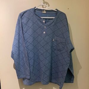 Men's Blue Henley Shirt